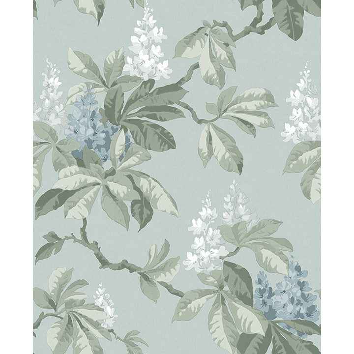 Chestnut Blue Floral Wallpaper - York Wallcoverings - 4164-M1819 - York Wallcoverings Wallpaper