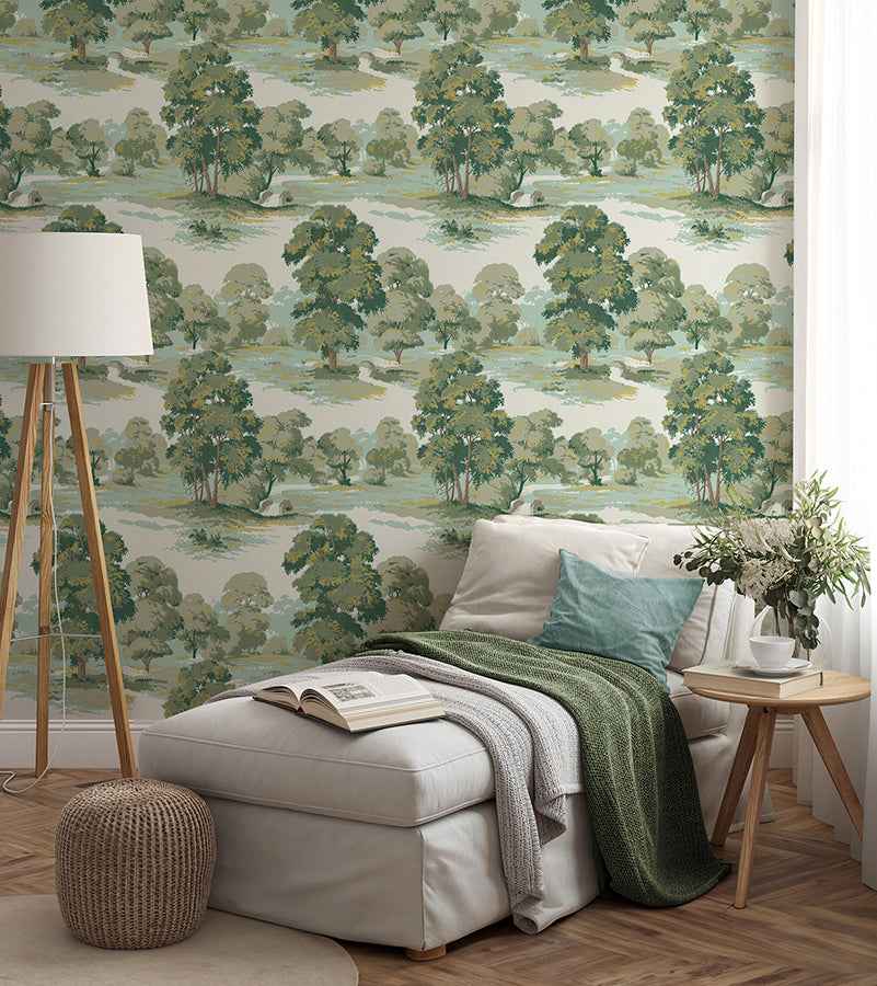 Sherwood Green Glade Wallpaper - York Wallcoverings - 4164-M1829 - York Wallcoverings Wallpaper