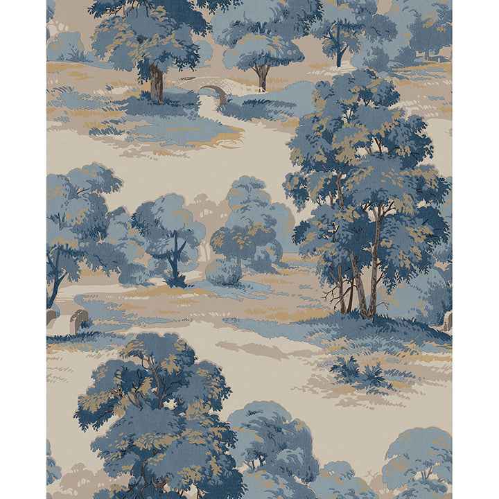 Sherwood Blue Glade Wallpaper - York Wallcoverings - 4164-M1830
