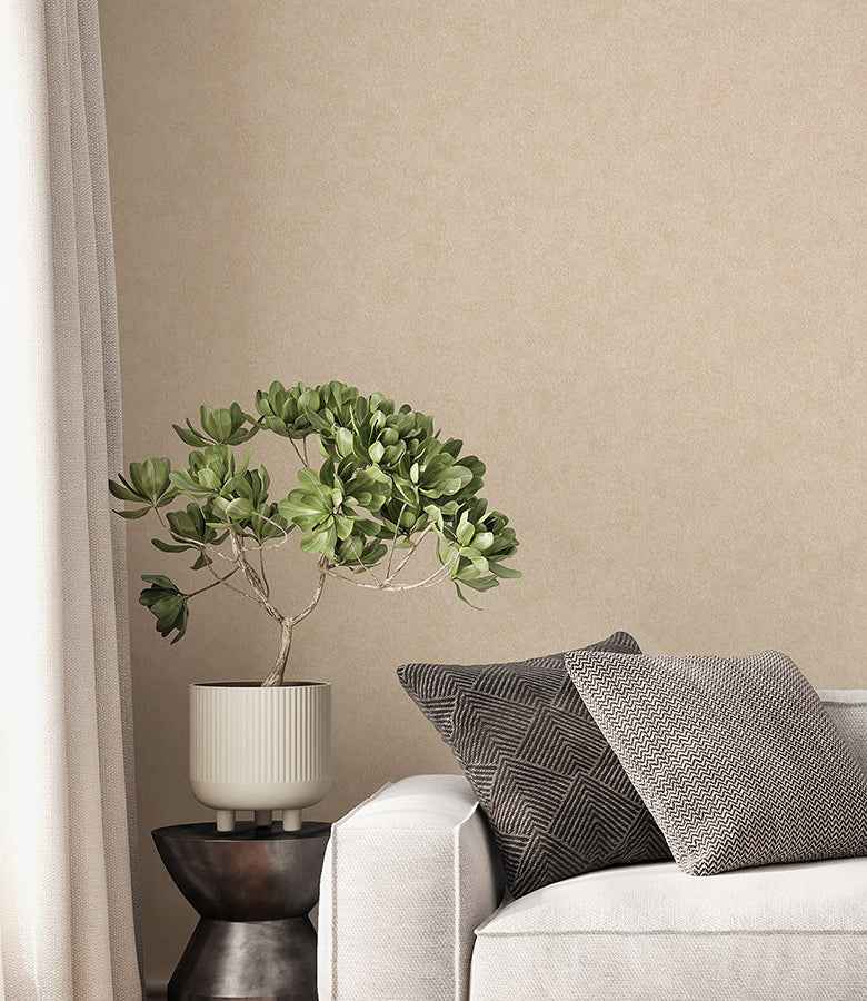 Heritage Beige Plain Wallpaper - York Wallcoverings - 4164-M1838 - York Wallcoverings Wallpaper