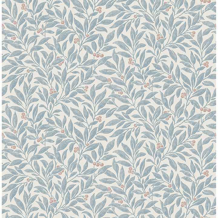 Winter Berry Blue Vine Wallpaper - York Wallcoverings - 4164-M1841