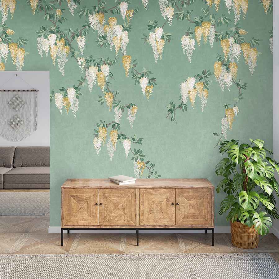 Wisteria Green Wall Mural - York Wallcoverings - 4164-50940 - York Wallcoverings Wallpaper