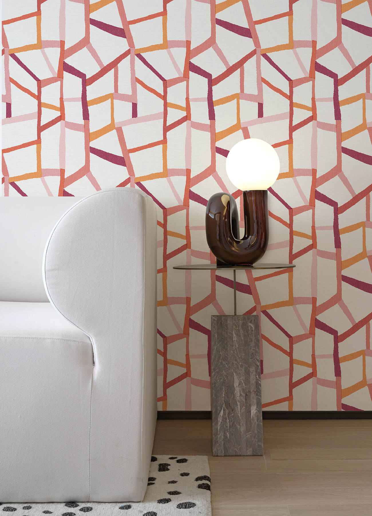 tate-pink-geometric-linen-wallpaper-york-wallcoverings-2903-25846 - York Wallcoverings Wallpaper