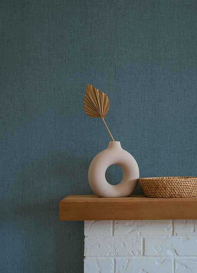 Cromie Navy Texture Wallpaper - York Wallcoverings - 4135-6921