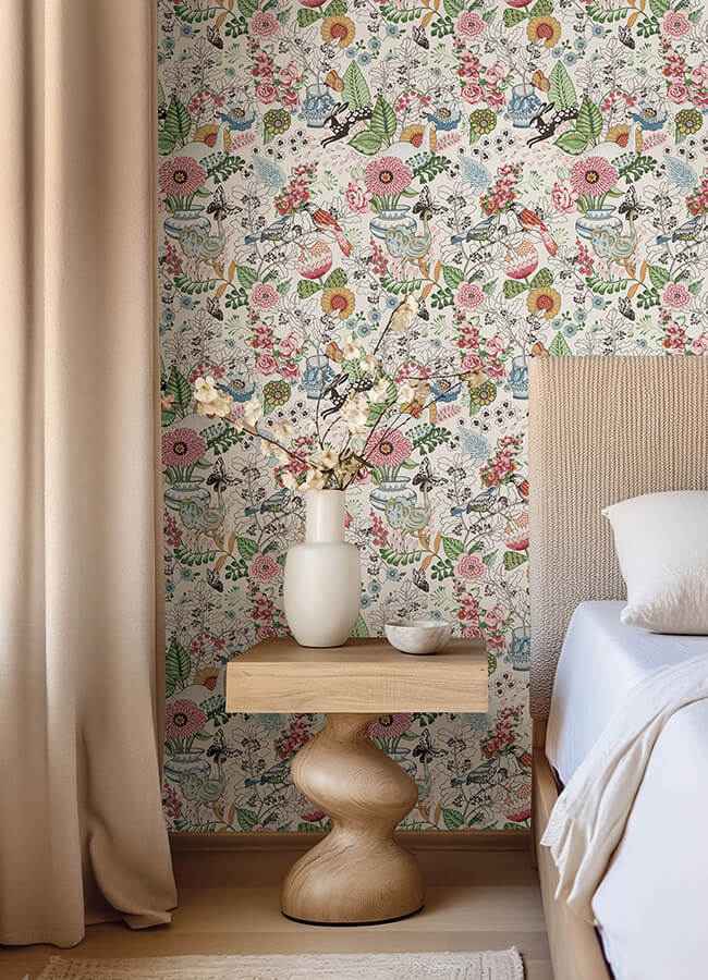 Whimsy Multicolor Fauna Wallpaper - York Wallcoverings - 4135-12801