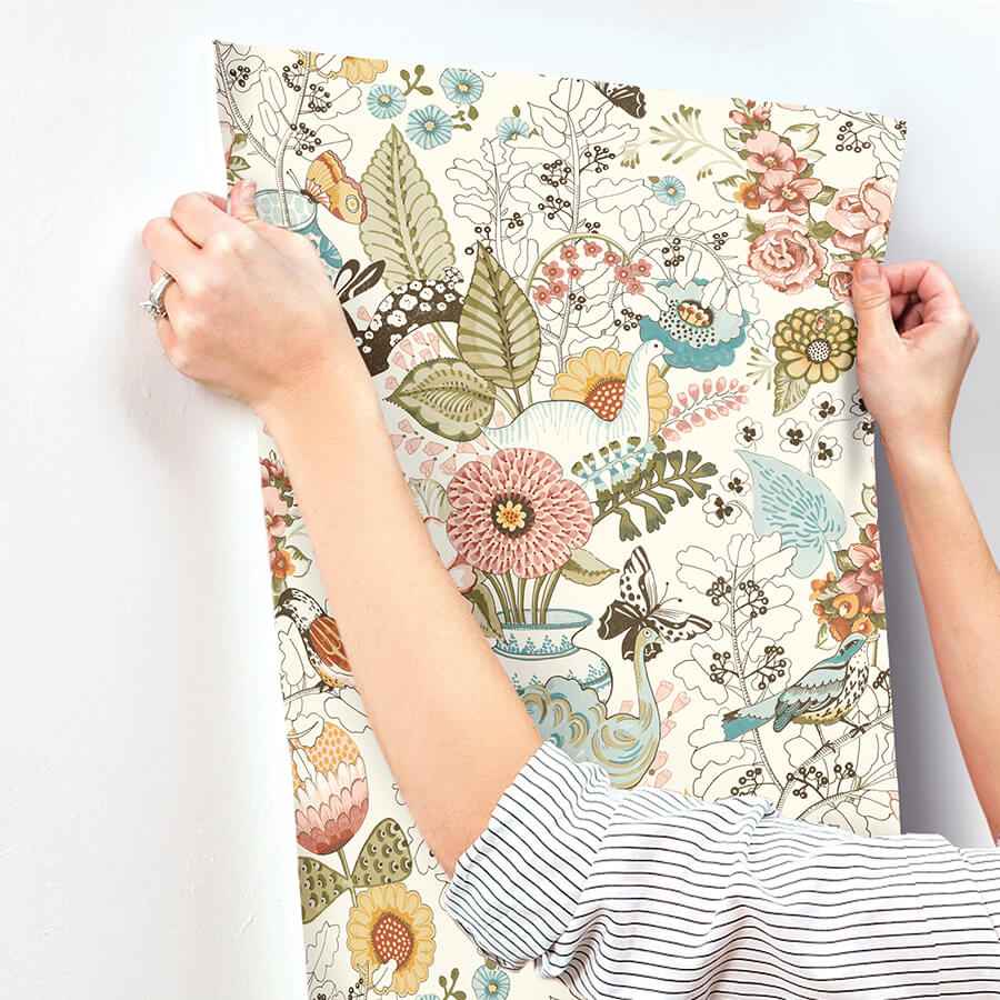 Whimsy Pink Fauna Wallpaper - York Wallcoverings - 4135-12802 - York Wallcoverings Wallpaper