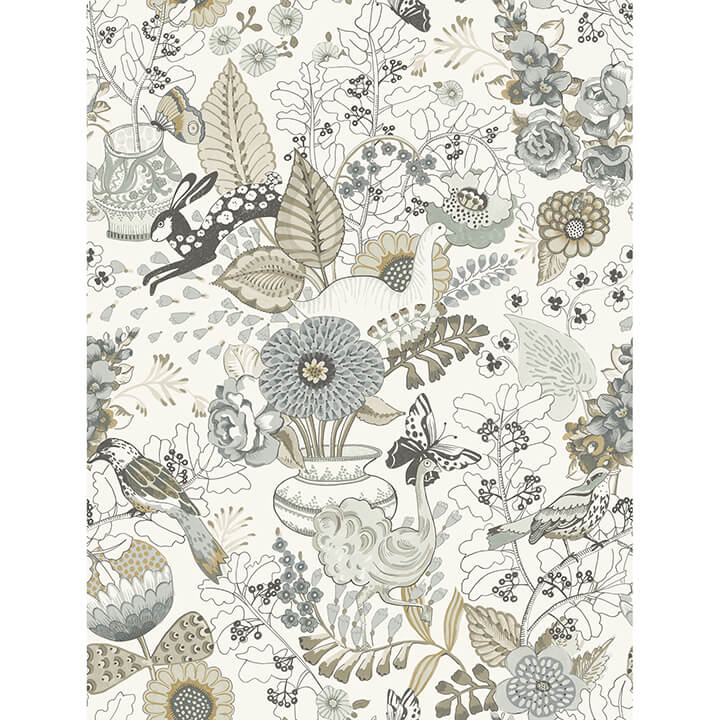 whimsy-neutral-fauna-wallpaper-york-wallcoverings-4135-12806 - York Wallcoverings Wallpaper