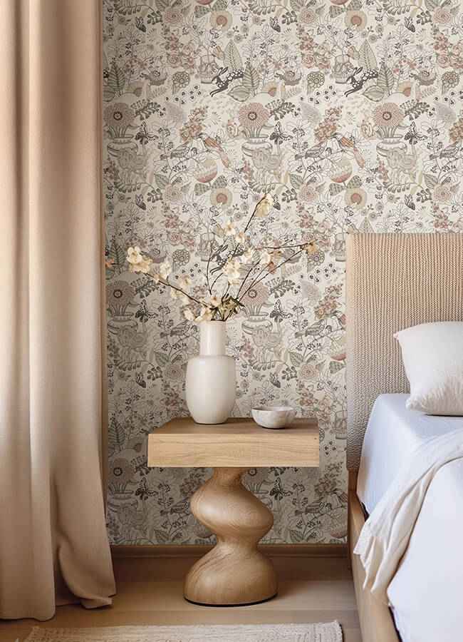Whimsy Coral Fauna Wallpaper - York Wallcoverings - 4135-12807 - York Wallcoverings Wallpaper