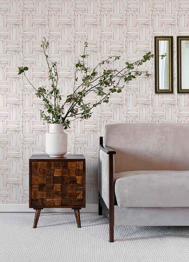 Lolly Blush Arches Wallpaper - York Wallcoverings - 4135-27271 - York Wallcoverings Wallpaper