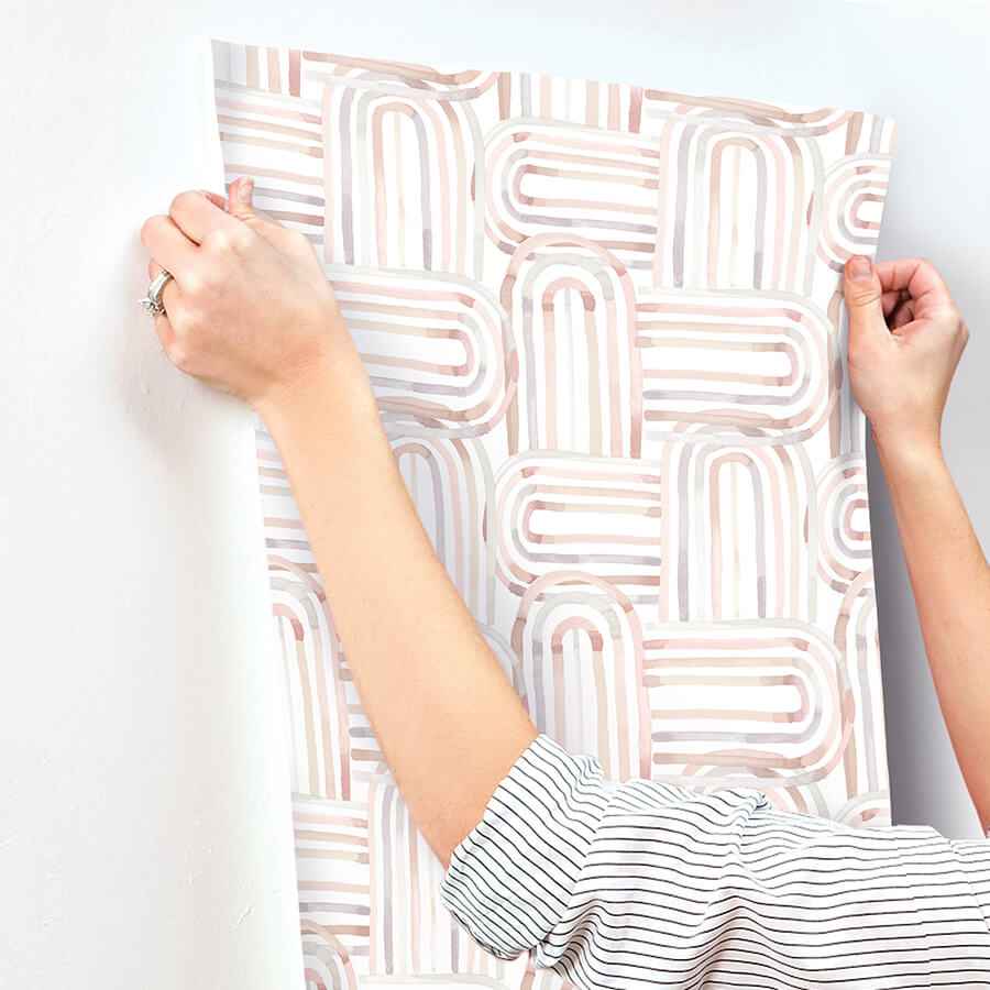 Lolly Blush Arches Wallpaper - York Wallcoverings - 4135-27271 - York Wallcoverings Wallpaper
