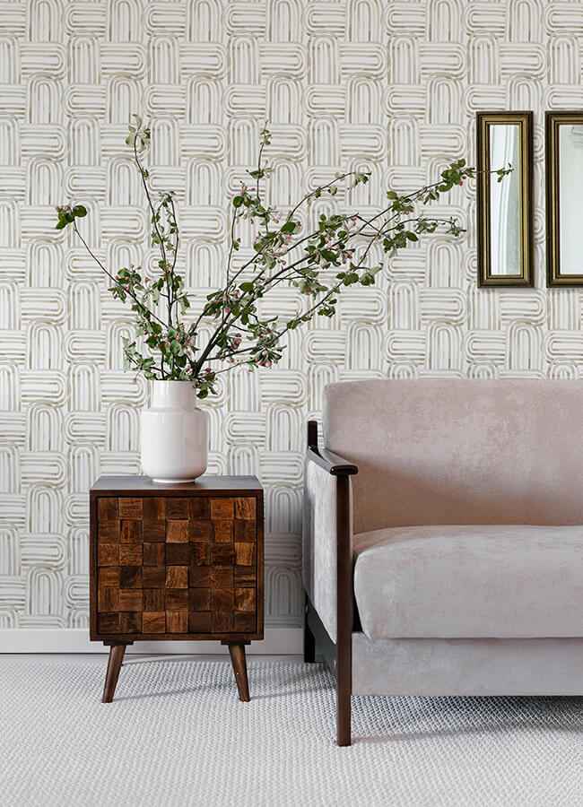 Lolly Beige Arches Wallpaper - York Wallcoverings - 4135-27272