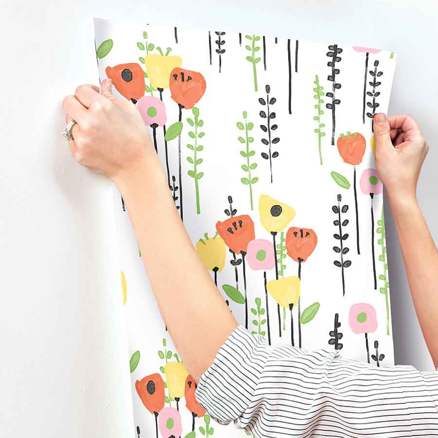 Mabel Yellow Floral Field Wallpaper - York Wallcoverings - 4135-27276 - York Wallcoverings Wallpaper
