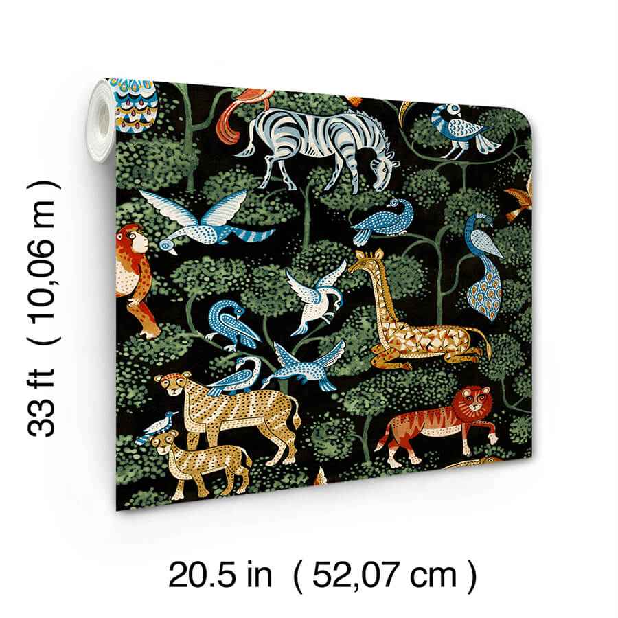 Rigby Multicolor Jungle Animals Wallpaper - York Wallcoverings - 4135-27284 - York Wallcoverings Wallpaper