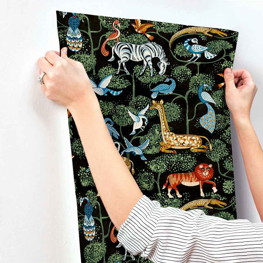 Rigby Multicolor Jungle Animals Wallpaper - York Wallcoverings - 4135-27284 - York Wallcoverings Wallpaper