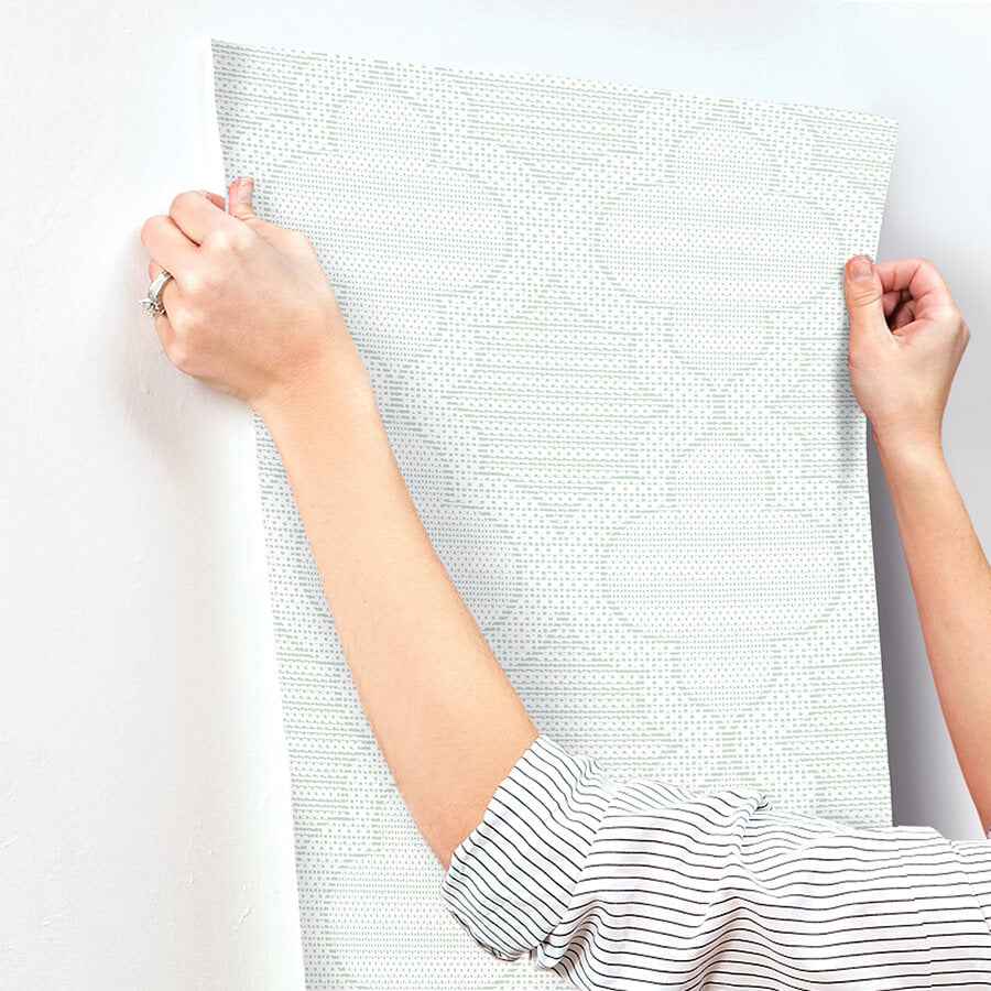 Ernest Turquoise Quilted Quatrefoil Wallpaper - York Wallcoverings - 4135-27288 - York Wallcoverings Wallpaper