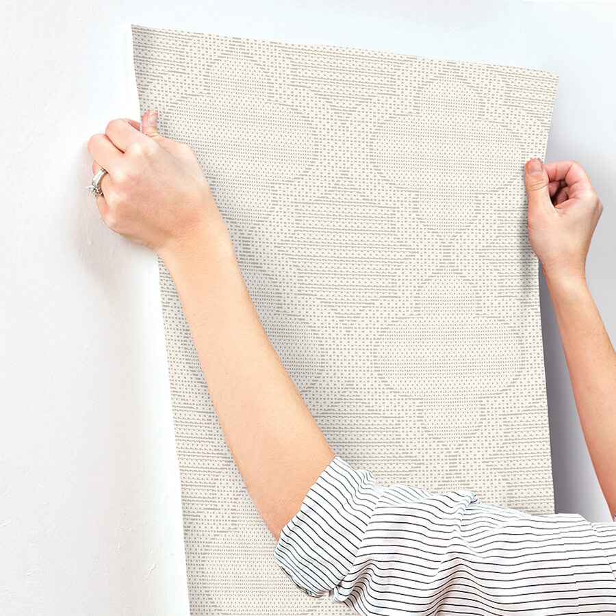 Ernest Taupe Quilted Quatrefoil Wallpaper - York Wallcoverings - 4135-27291 - York Wallcoverings Wallpaper