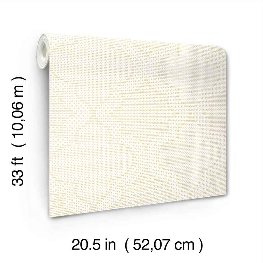 Ernest Yellow Quilted Quatrefoil Wallpaper - York Wallcoverings - 4135-27292 - York Wallcoverings Wallpaper