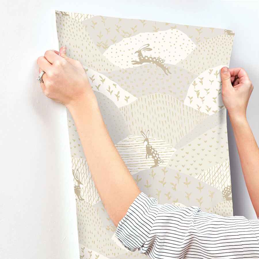 Peter Light Grey Rabbit Fields Wallpaper - York Wallcoverings - 4135-27298 - York Wallcoverings Wallpaper