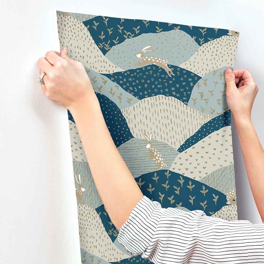 Peter Blue Rabbit Fields Wallpaper - York Wallcoverings - 4135-27300 - York Wallcoverings Wallpaper