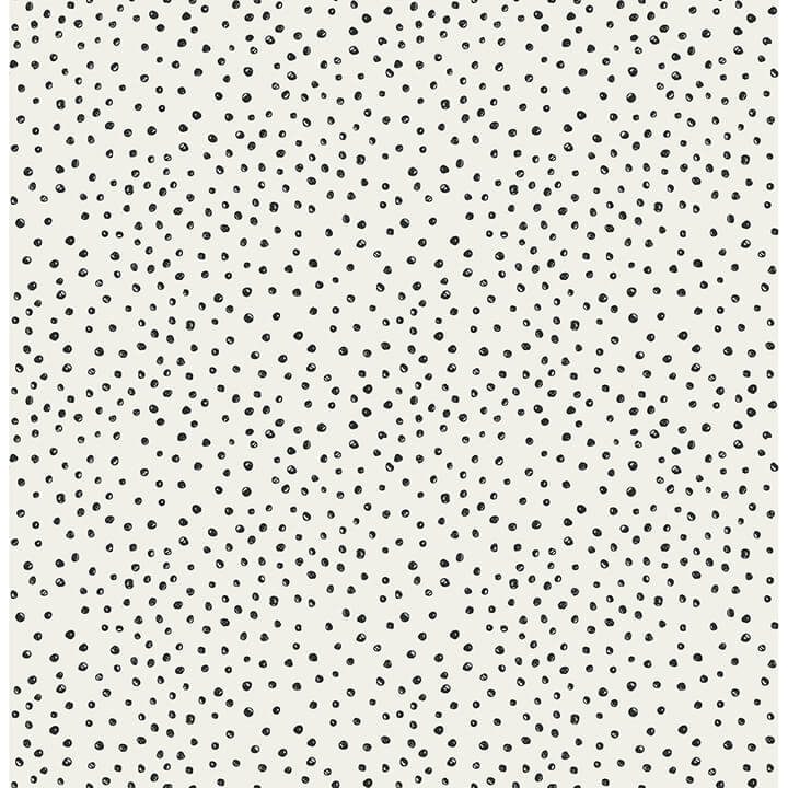 cassie-black-petite-polka-wallpaper-york-wallcoverings-4135-27302 - York Wallcoverings Wallpaper