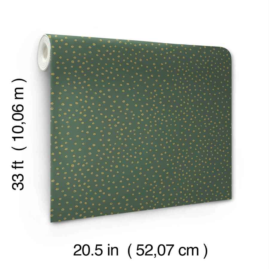 Cassie Green Petite Polka Wallpaper - York Wallcoverings - 4135-27304 - York Wallcoverings Wallpaper