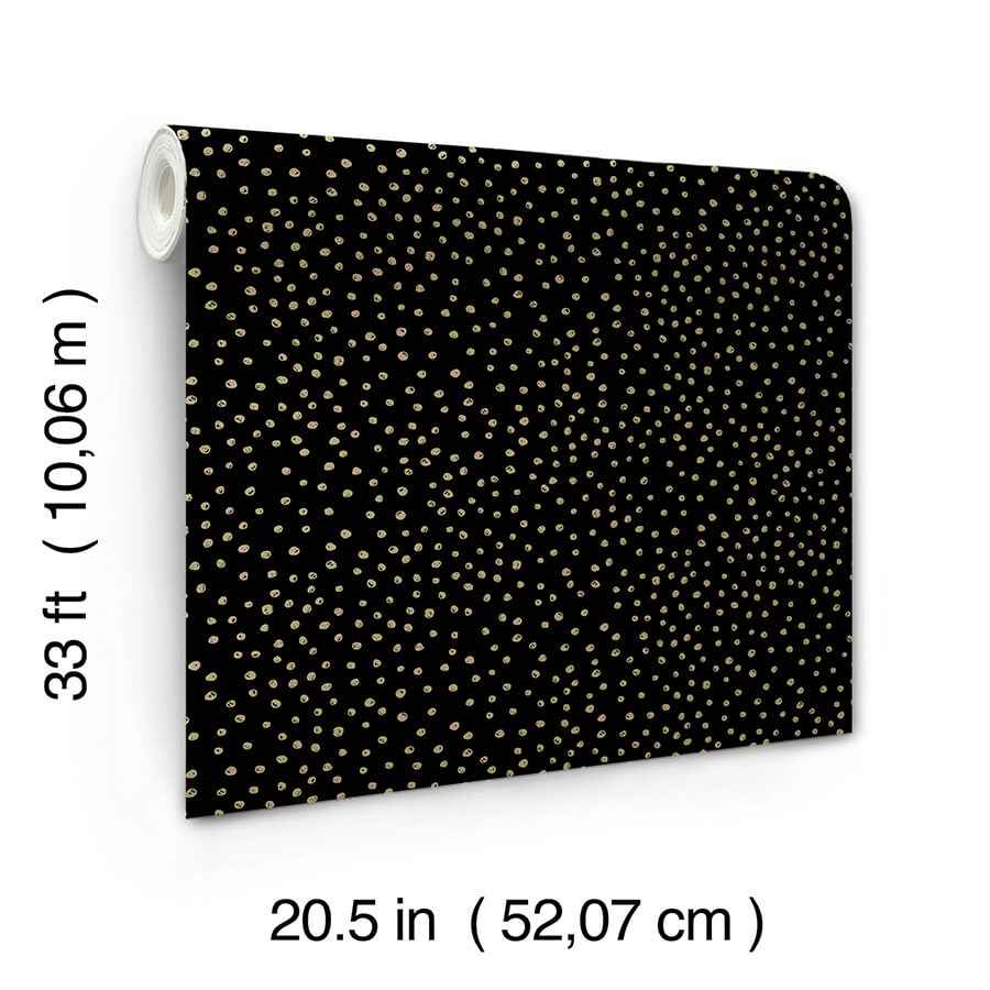Cassie Gold Petite Polka Wallpaper - York Wallcoverings - 4135-27306 - York Wallcoverings Wallpaper