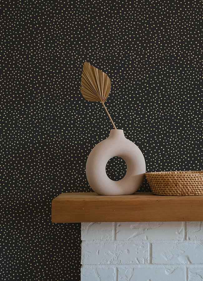 Cassie Gold Petite Polka Wallpaper - York Wallcoverings - 4135-27306 - York Wallcoverings Wallpaper