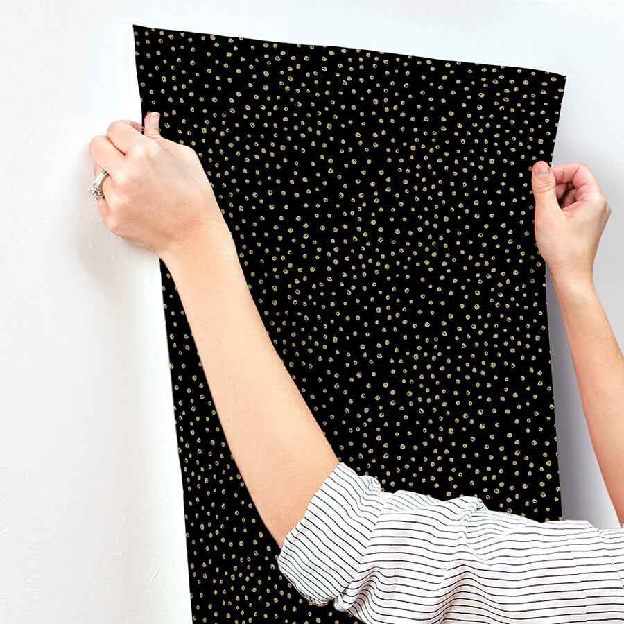 Cassie Gold Petite Polka Wallpaper - York Wallcoverings - 4135-27306 - York Wallcoverings Wallpaper