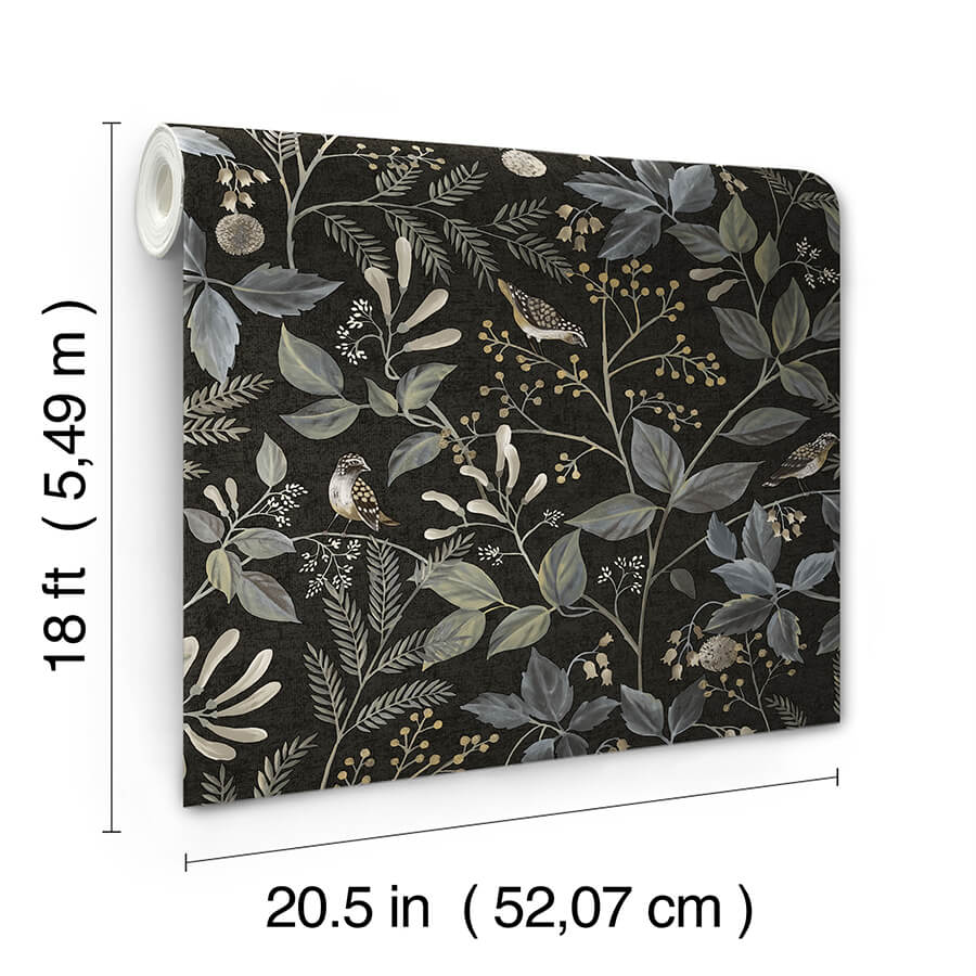 clj-emerson-black-peel-and-stick-wallpaper-york-wallcoverings-cj6293 - York Wallcoverings Wallpaper