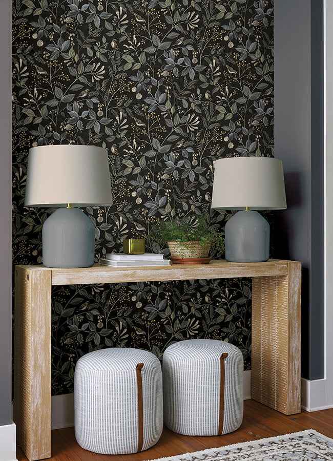 Emerson Licorice Peel & Stick Wallpaper - York Wallcoverings - CJ6293 - York Wallcoverings Wallpaper