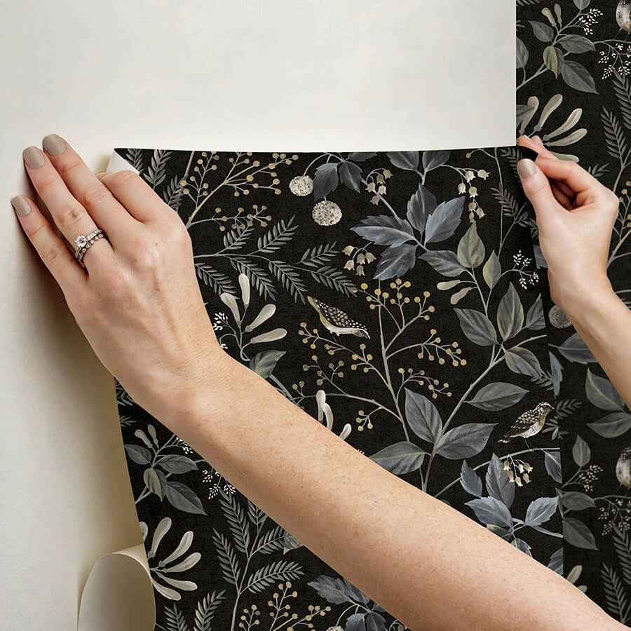 Emerson Licorice Peel & Stick Wallpaper - York Wallcoverings - CJ6293 - York Wallcoverings Wallpaper