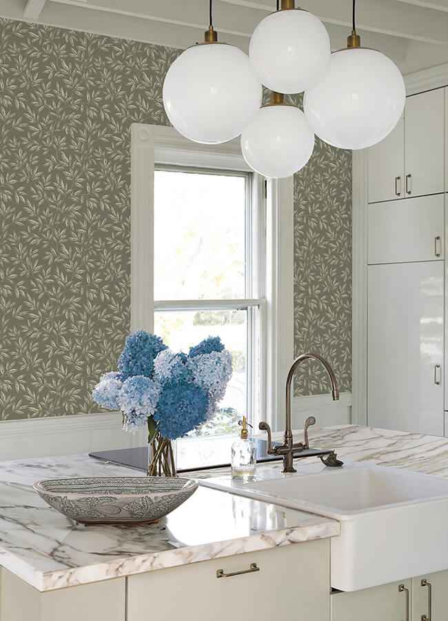 Rowan Olive Peel & Stick Wallpaper - York Wallcoverings - CJS6341 - York Wallcoverings Wallpaper