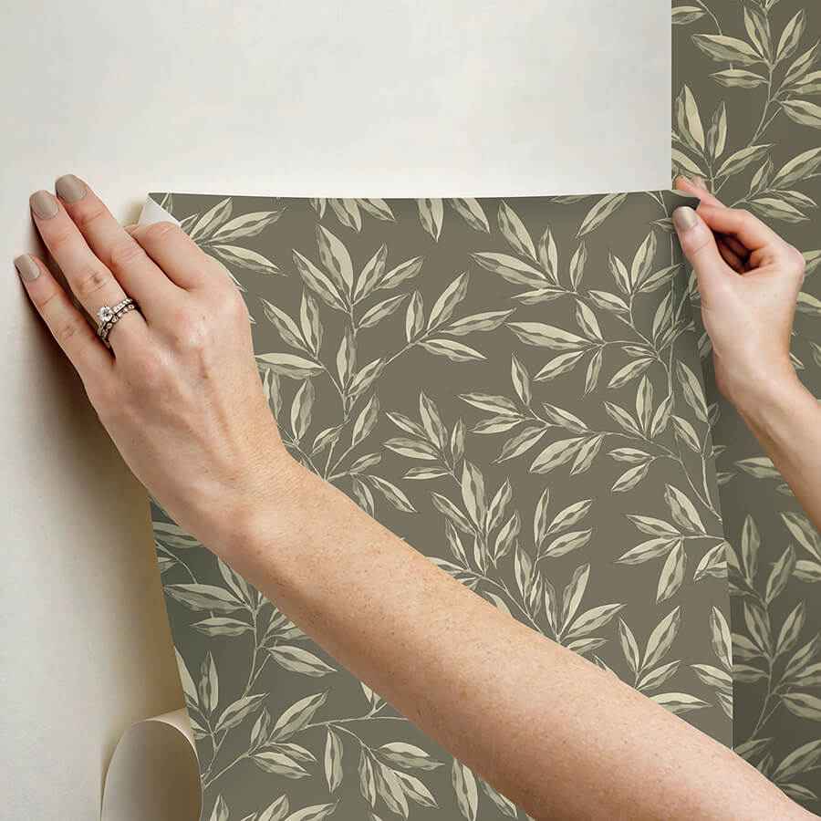 Rowan Olive Peel & Stick Wallpaper - York Wallcoverings - CJS6341 - York Wallcoverings Wallpaper