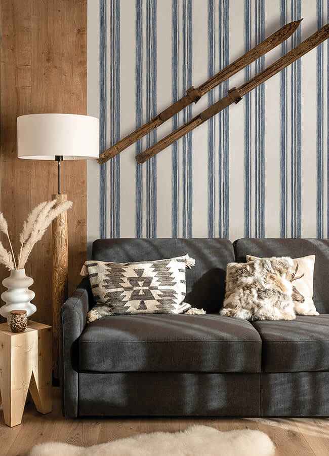 Loom Spun Indigo Wallpaper - York Wallcoverings - 4142-72600 - York Wallcoverings Wallpaper