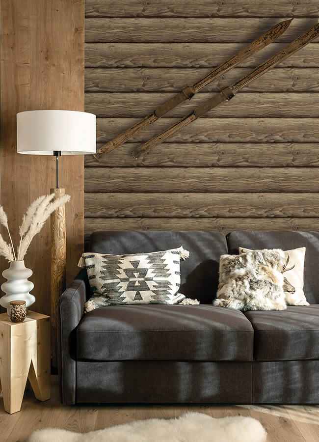 Bunkhouse Mahogany Wallpaper - York Wallcoverings - 4142-72616 - York Wallcoverings Wallpaper