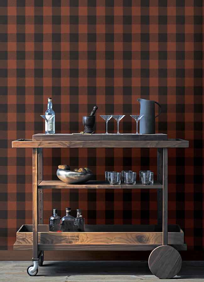 Lumberjack Maroon Wallpaper - York Wallcoverings - 4142-72621 - York Wallcoverings Wallpaper