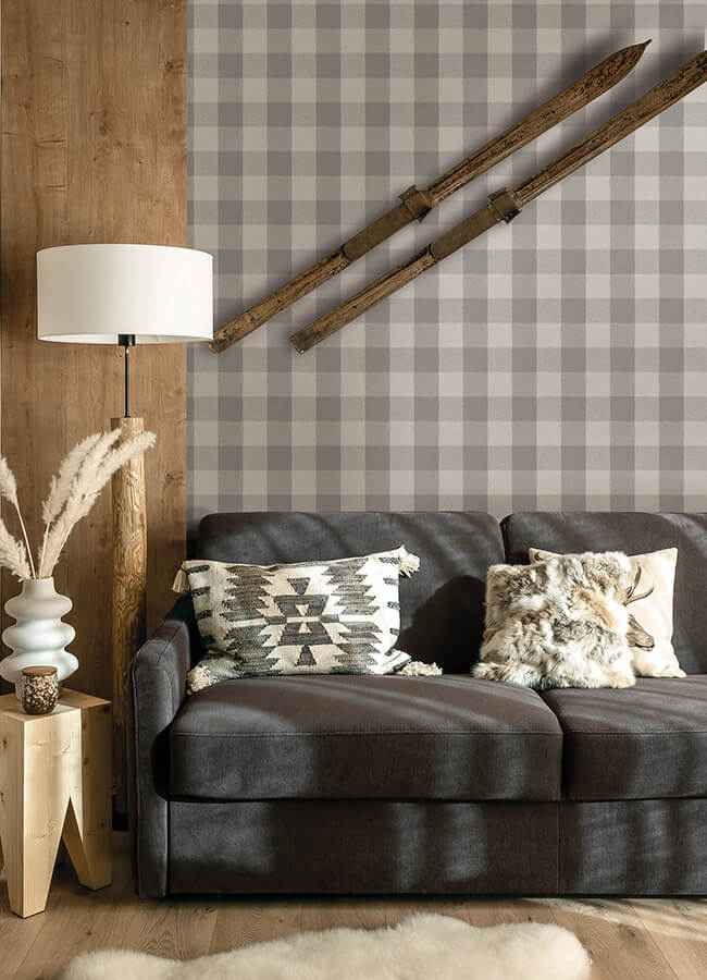 Lumberjack Grey Wallpaper - York Wallcoverings - 4142-72623 - York Wallcoverings Wallpaper