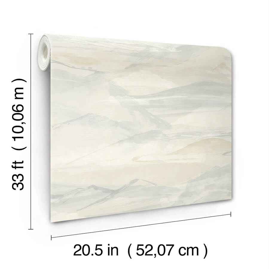 Bozeman Mountains Sky Blue Wallpaper - York Wallcoverings - 4142-72625 - York Wallcoverings Wallpaper