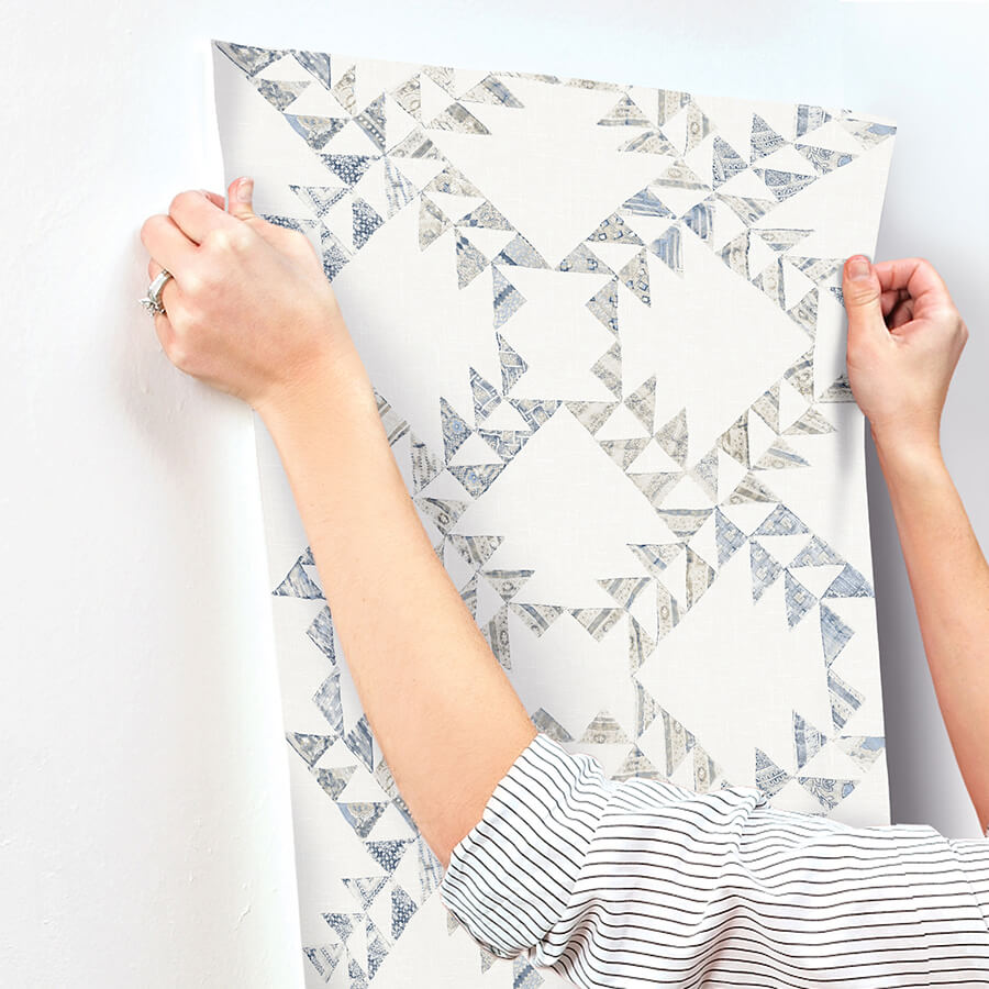 scrap-quilt-denim-wallpaper-york-wallcoverings-4142-72628 - York Wallcoverings Wallpaper