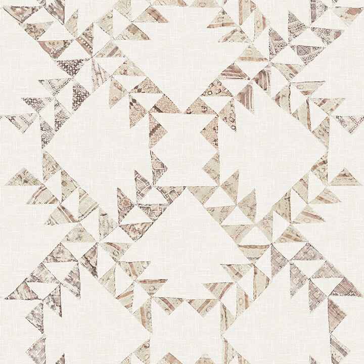 Scrap Quilt Brown Wallpaper - York Wallcoverings - 4142-72629