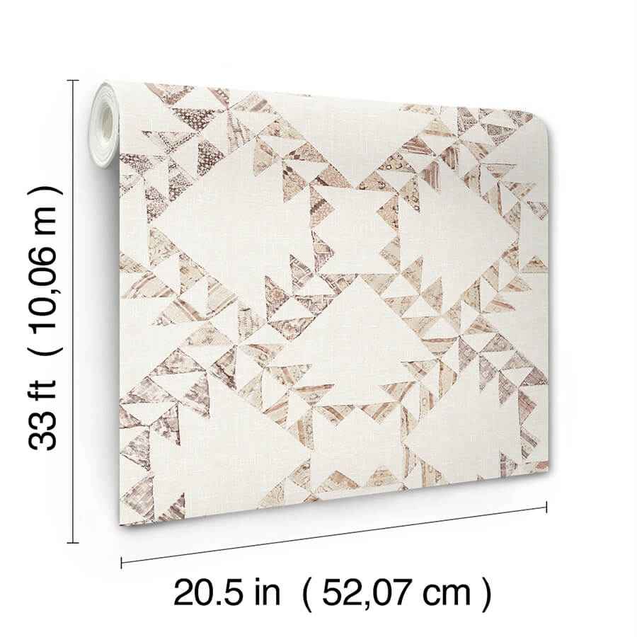 Scrap Quilt Brown Wallpaper - York Wallcoverings - 4142-72629 - York Wallcoverings Wallpaper