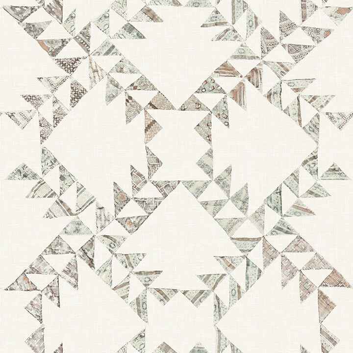 Scrap Quilt Light Brown Wallpaper - York Wallcoverings - 4142-72631