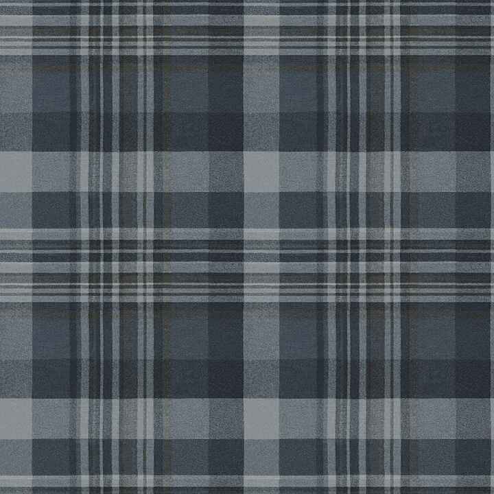 Dutton Plaid Indigo Wallpaper - York Wallcoverings - 4142-72635 - York Wallcoverings Wallpaper
