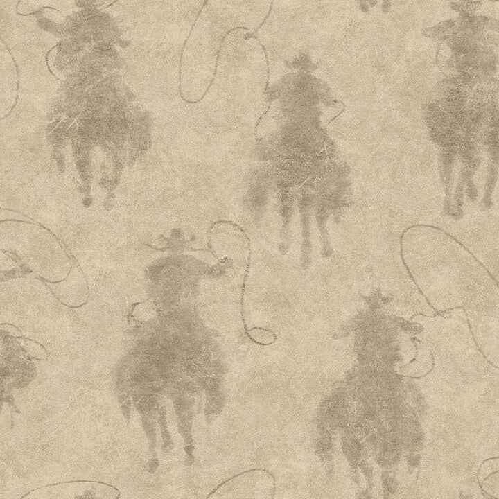 Stockman Silhouette Khaki Wallpaper - York Wallcoverings - 4142-72640 - York Wallcoverings Wallpaper