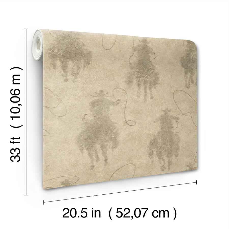 Stockman Silhouette Khaki Wallpaper - York Wallcoverings - 4142-72640 - York Wallcoverings Wallpaper