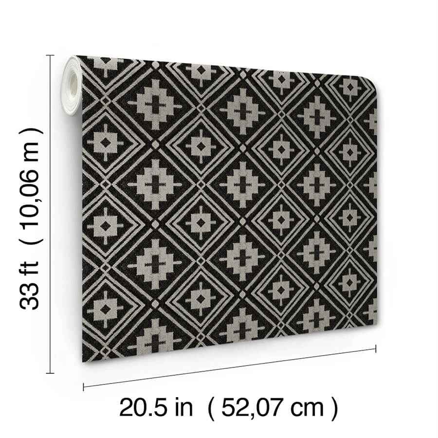 Camp Blanket Black Wallpaper - York Wallcoverings - 4142-72656 - York Wallcoverings Wallpaper