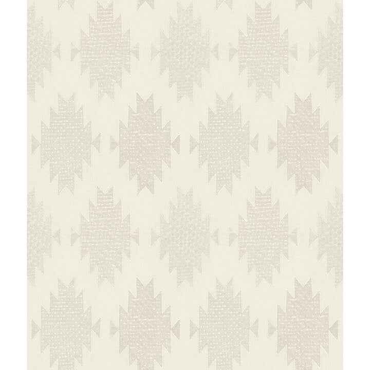 Stitched Heirloom White Wallpaper - York Wallcoverings - 4142-72664