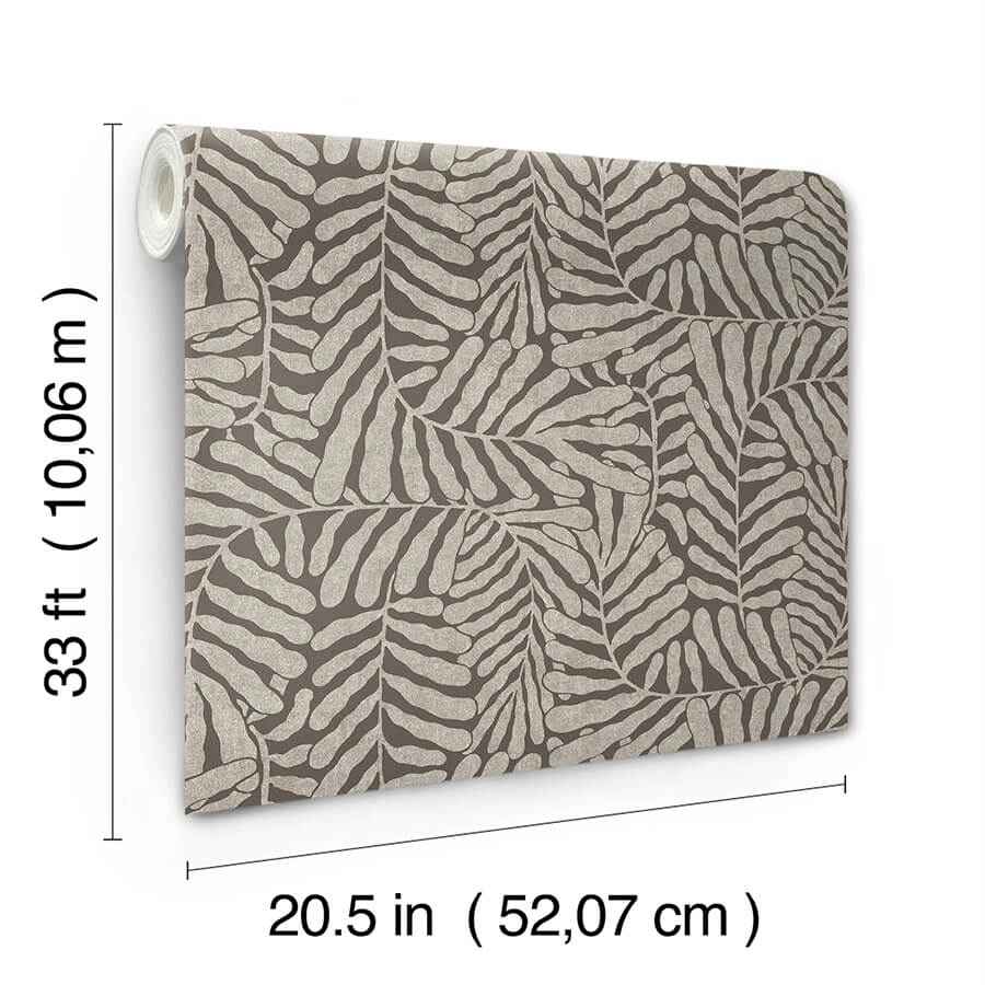Gabriel Espresso Fern Wallpaper - York Wallcoverings - 4155-27313 - York Wallcoverings Wallpaper