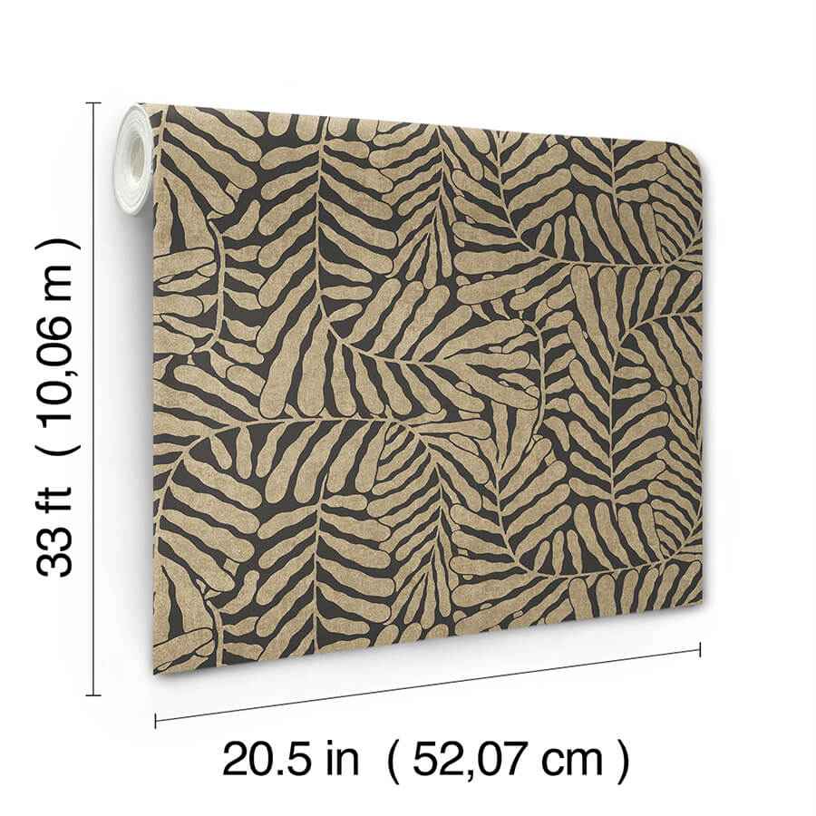 Gabriel Bronze Fern Wallpaper - York Wallcoverings - 4155-27315 - York Wallcoverings Wallpaper