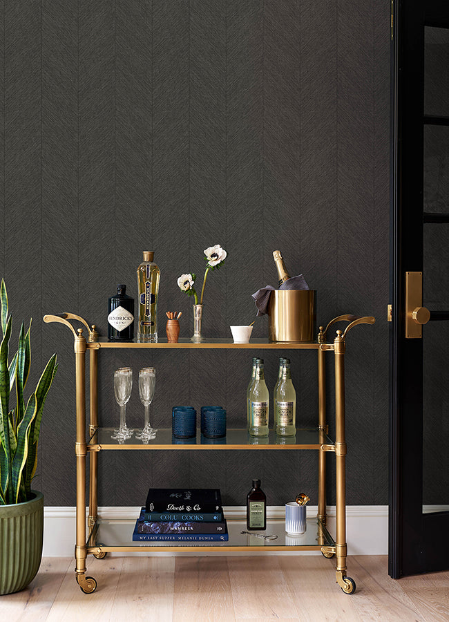 kallam-espresso-chevron-wallpaper-york-wallcoverings-4155-27317 - York Wallcoverings Wallpaper